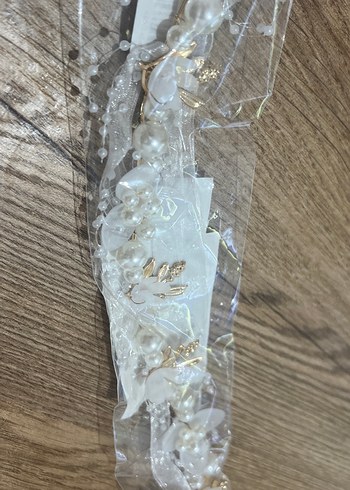 Beyaz Boncuklu Bohem Vintage Saç Aksesuarı - Görsel 3