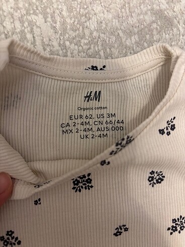 3 Ay Beden H&M 2 parça kız bebek set