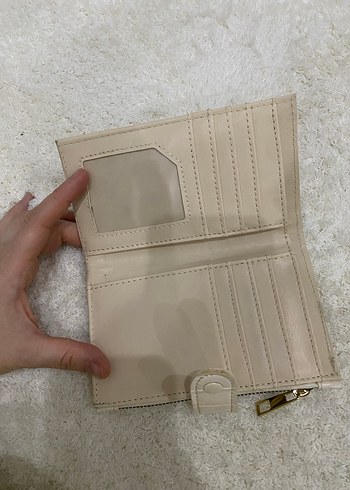 Beyaz Deri Yılan Desenli Kadın Cüzdan - Görsel 3