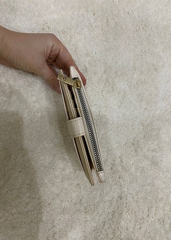 Beyaz Deri Yılan Desenli Kadın Cüzdan - Görsel 2