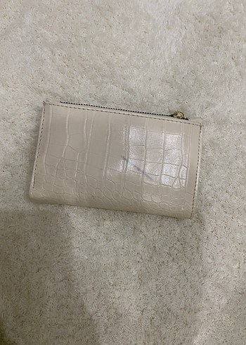 Beyaz Deri Yılan Desenli Kadın Cüzdan - Görsel 4
