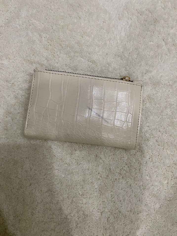 Beyaz Deri Yılan Desenli Kadın Cüzdan - Görsel 4