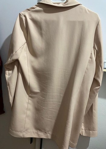Diğer Bej Kadın Düğmeli blazer Ceket