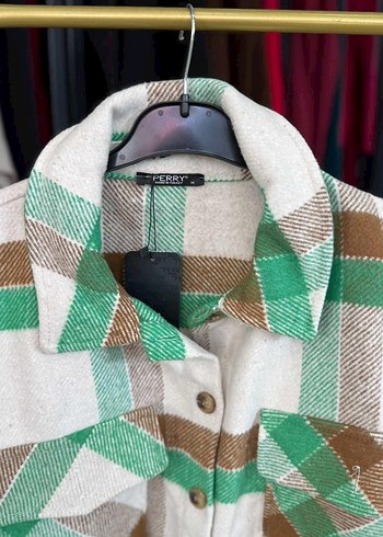 Düğmeli Yeşil Mini Kadın Gömlek - Görsel 2