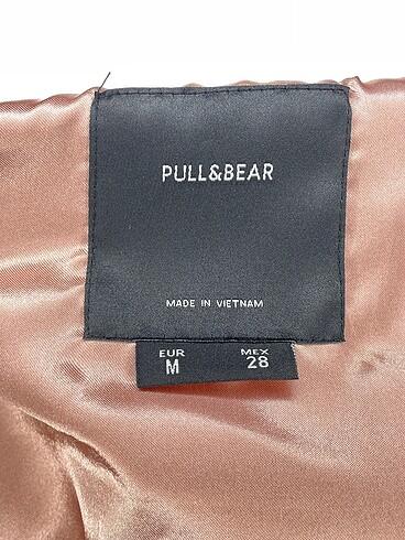 m Beden pembe Renk Pull and Bear Kot Ceket %70 İndirimli.