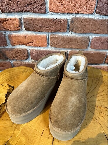 37 Beden camel Renk UGG Womens Ultra Mini Classic Chestnut 36-37-38-39-40 Orjinal Fa