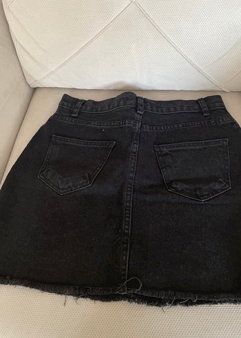 m Beden siyah Renk Siyah Denim Mini Etek