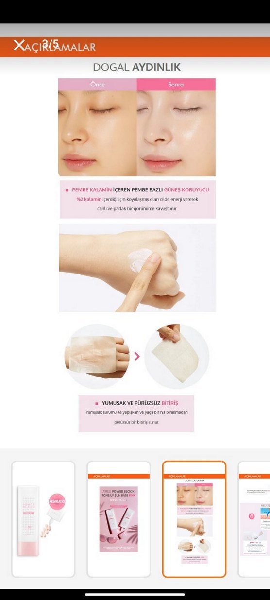 Aydınlatıcı Ton Bazlı Güneş Koruyucu SPF 50 - Görsel 2