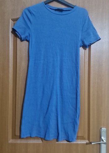 LC Waikiki Canli Mavi Minimal Elbise