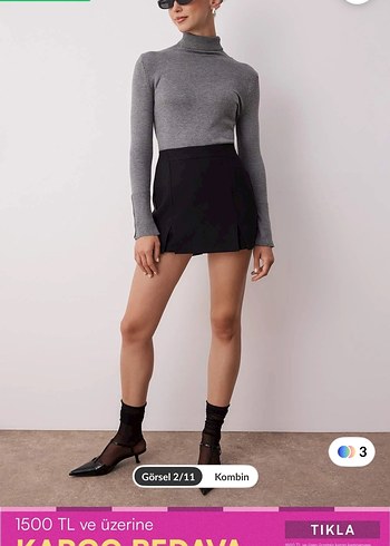 Siyah Mini Etek - Görsel 2