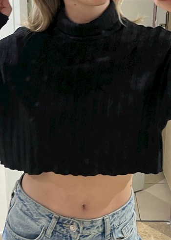 Kadın Siyah yarım Balıkçı Kazak - Görsel 3