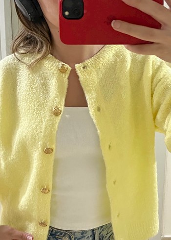 Kadın Hırka Sarı - Görsel 3