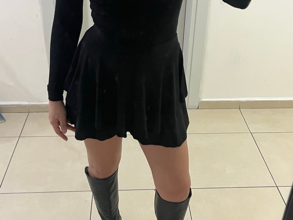 Siyah Şortlu Mini Etek - Görsel 4