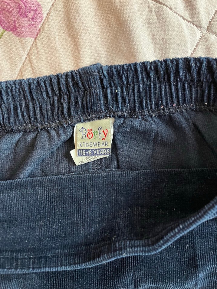 Lacivert Çocuk Denim Mini Etek - Görsel 2