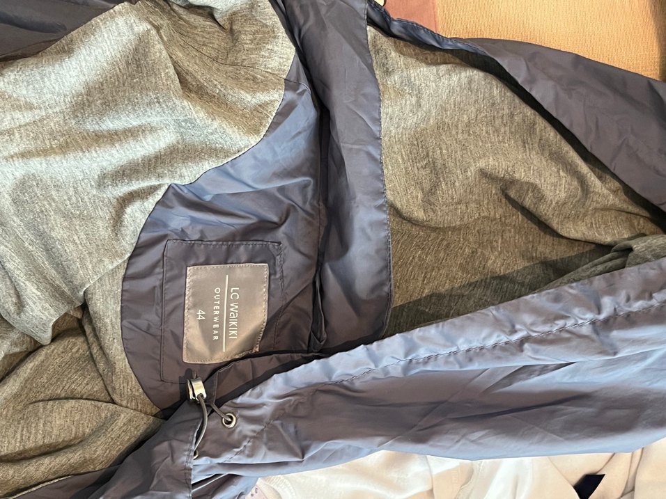 Mavi Midi Kadın Ceket, Yüksek Yakalı, Rahat Kesim - Görsel 4