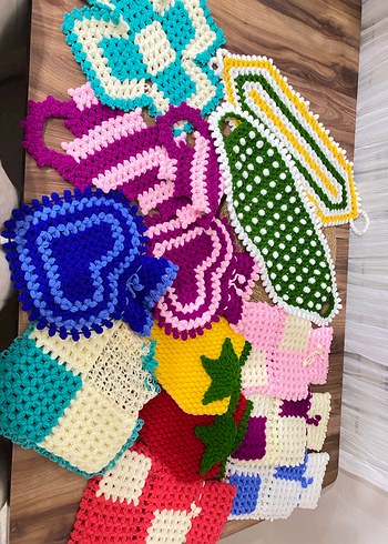 Renkli Örgü Banyo lifleri - Görsel 3