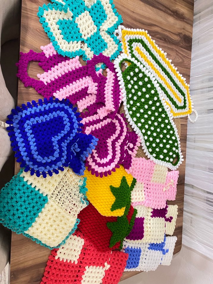 Renkli Örgü Banyo lifleri - Görsel 3