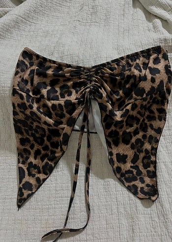 Kahverengi Leopar Desenli Straplez - Görsel 2