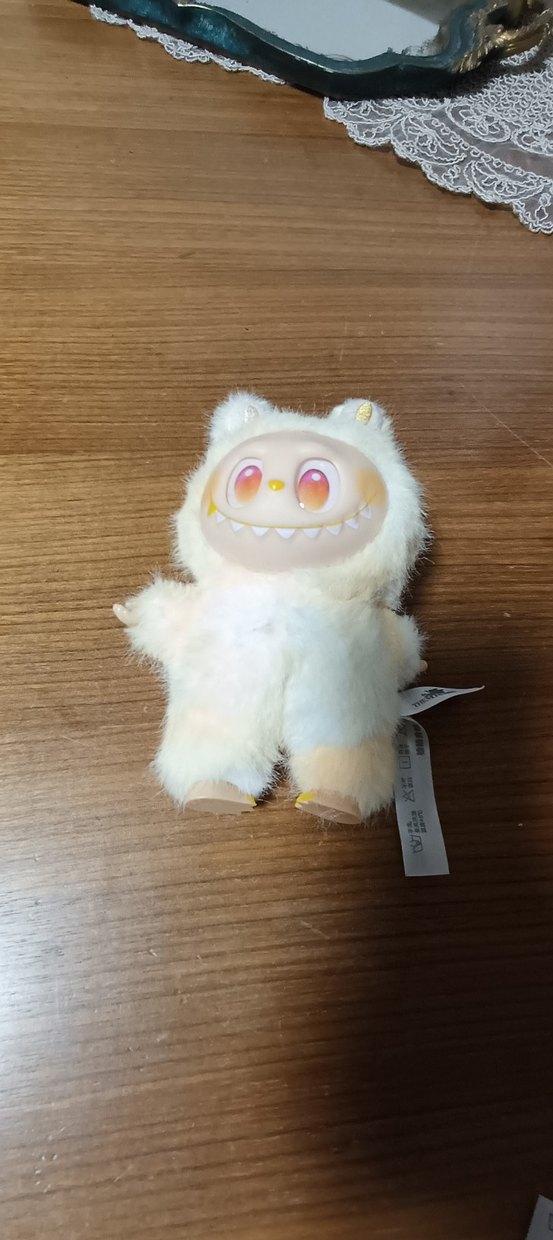 Gri ve Beyaz Peluş Oyuncak Anahtarlık Seti - Görsel 3