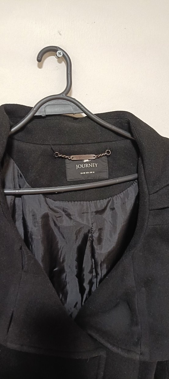 journey marka Siyah Kemerli Kadın Kaban - Görsel 4