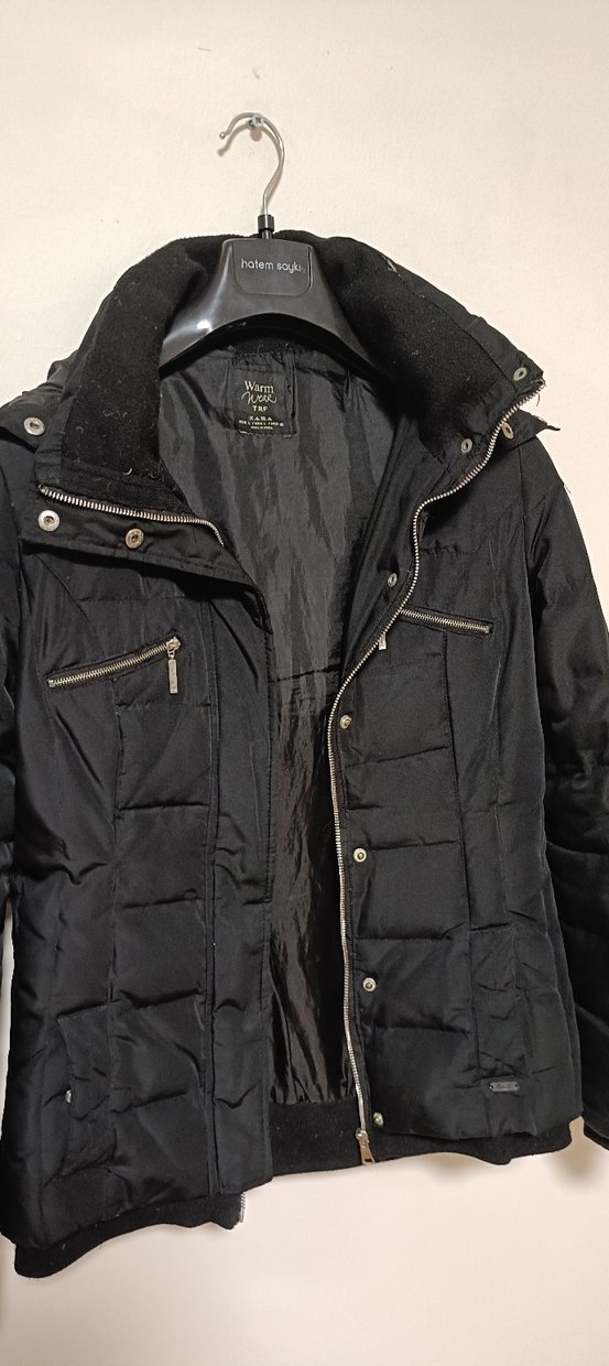 Zara kaz tüyü mont - Görsel 2