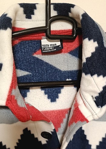 Renkli Desenli Erkek Polar Gömlek - Görsel 3