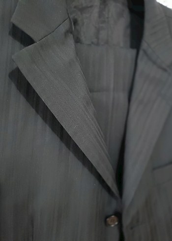 Düğmeli Siyah Erkek Takım Elbise - Görsel 2