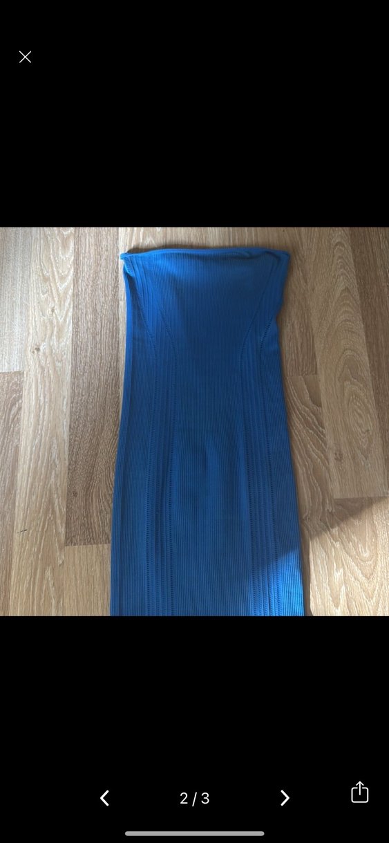 Mavi Uzun Pilili Kadın Etek - Görsel 2