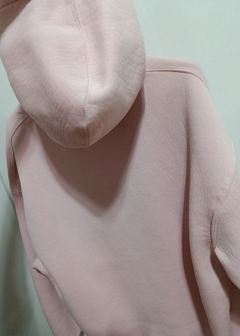 s Beden pembe Renk Pembe Kadın Kapüşonlu Sweatshirt