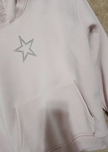 s Beden Pembe Kadın Kapüşonlu Sweatshirt