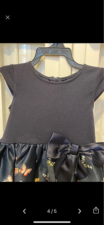 4 Yaş Beden lacivert Renk H&M 4-5 yaş elbise