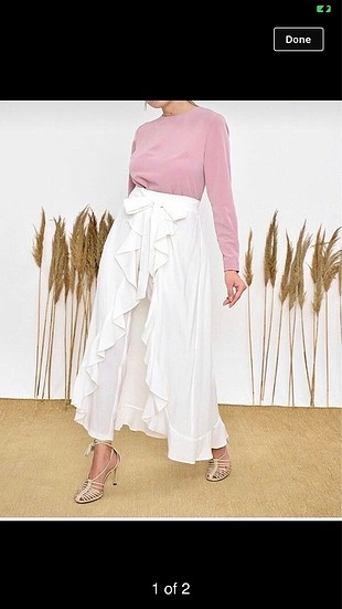 Bym fashion Beyaz salvar pant