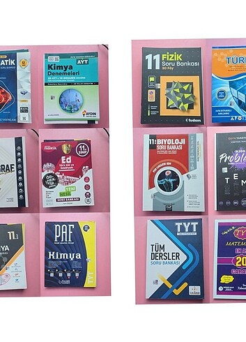 AZ KULLANILMIS Tyt ayt 11 yks test deneme kitap
