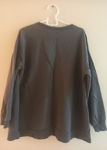l Beden Gri Uzun Kollu Flintstones Baskılı Sweatshirt