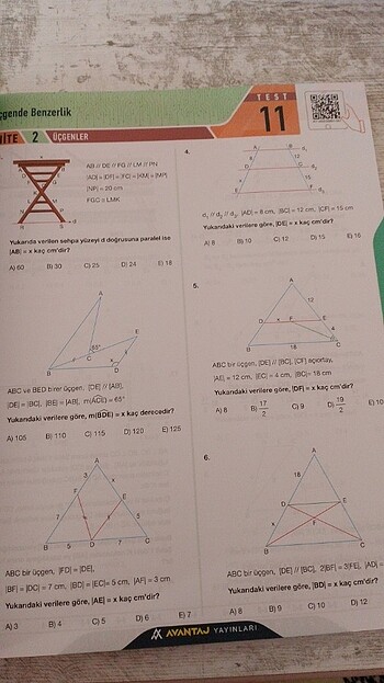  Beden Avantaj Yayınları Geometri Soru Bankası