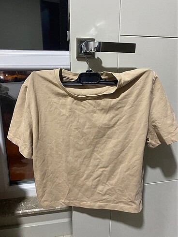Zara Kadın Zara Ten Rengi Basic Tişört