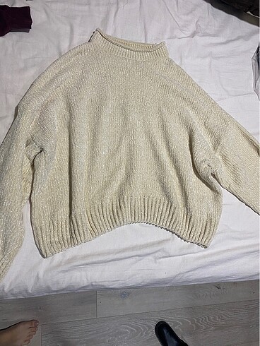 m Beden ten rengi Renk Kadın Pull Bear Şönil Kazak
