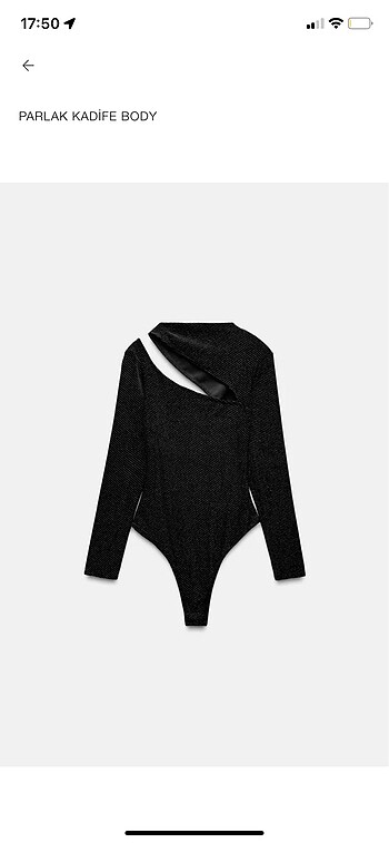 Zara Siyah Parlak Kadife Body