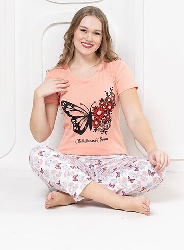 ZENNE Kelebekli pijama takımı