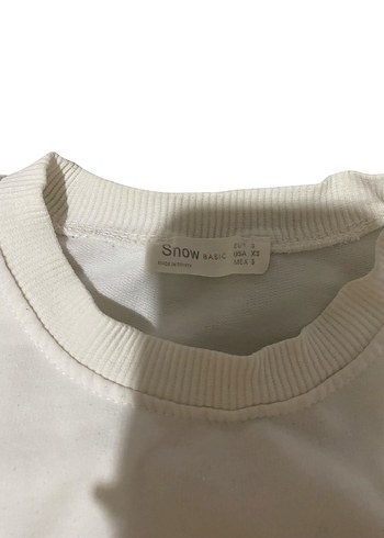 Diğer Beyaz Baskılı Kadın Sweatshirt