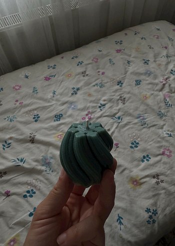 Beden El Yapımı Turkuaz Renkli Pastel Mum
