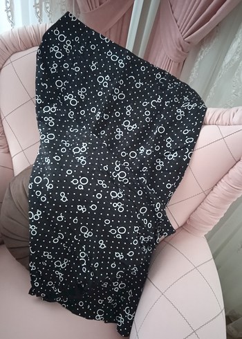 Siyah Puantiyeli Piliseli Midi Hamile Eteği - Görsel 3