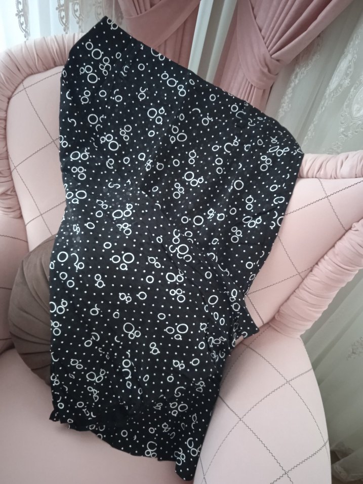 Siyah Puantiyeli Piliseli Midi Hamile Eteği - Görsel 3