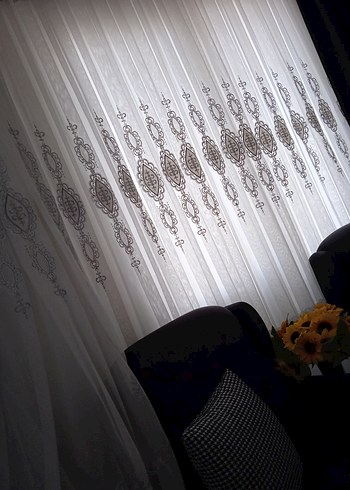 Gri Nakışlı Beyaz Perde fonlarida mevcuttur - Görsel 8