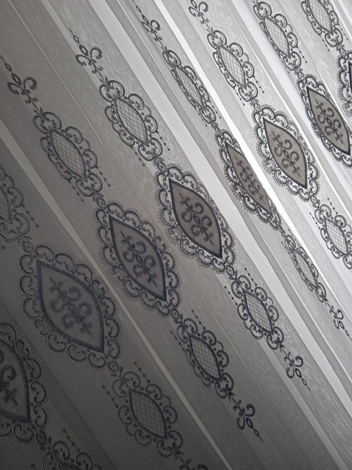 Gri Nakışlı Beyaz Perde fonlarida mevcuttur - Görsel 5