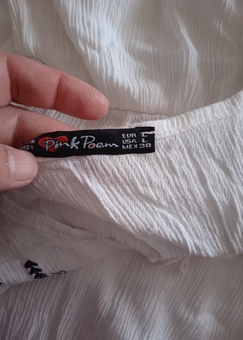 Nakışlı Beyaz Uzun Bohem Elbise - Görsel 6