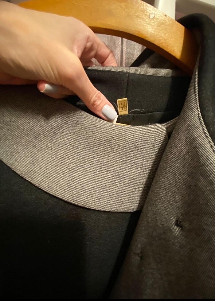 Bayan gri siyah ceketli abiye elbise - Görsel 5