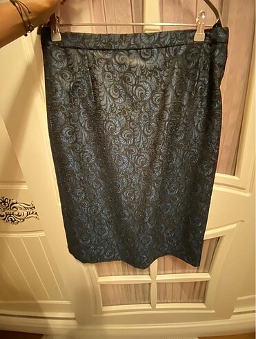 Bayan astarlı etek ceket takım siyahlı - Görsel 4