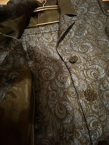 Bayan astarlı etek ceket takım siyahlı - Görsel 5