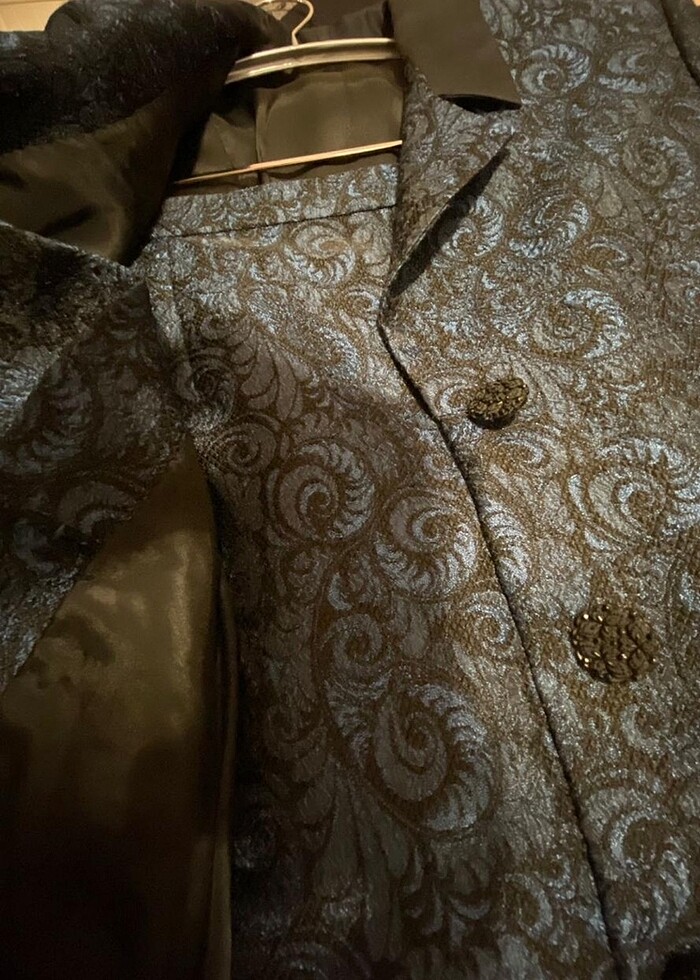 Bayan astarlı etek ceket takım siyahlı - Görsel 5